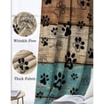 thumbnail image 6 of Aqua Brown Blackout Curtains for Bedroom, Thermal Insulated Window Treatment, Rustic Farmhouse Dog Paw Vintage Grommet Top Blackout Draperies and Drapes for Basement 27.5"x39" 2 Panels, 6 of 8
