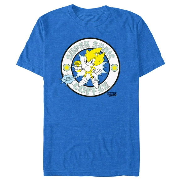 Men's Sonic the Hedgehog Super Coffee  Graphic T-Shirt