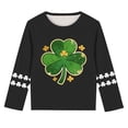 thumbnail image 5 of Blusas y camisas de manga larga con cuello redondo, moda del Día de San Patricio, blusa informal con estampado bonito de manga larga para niños y niñas., 5 of 5