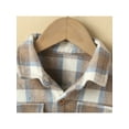thumbnail image 3 of ZAXARRA Chemise Décontractée à Col Rabattu pour Enfants Garçons Filles Manches Longues Motif à Carreaux Veste à Simple Boutonnage avec Poche, 3 of 8