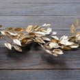 thumbnail image 2 of Efavormart 6ft Metallic Gold Magnolia Leaf Table Garland, DIY Craft Hanging Vine Wreath, 2 of 11