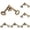 Bronze 6PCS, variant on Key Lock Puzzle Vintage Classic Metal Brain Teaser IQ Test Toys For Adults Kids