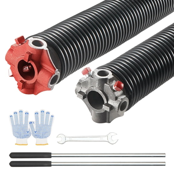 Garage Door Torsion Springs Pair of 0.25 x 2 x 30inch with Winding Bars