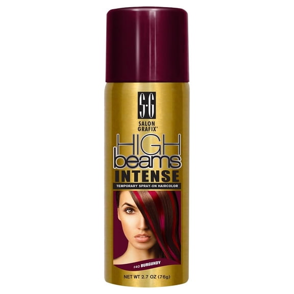 Salon Grafix High Beams Intense Temporary Spray On Hair Color, 40 Burgundy, 2.7 oz