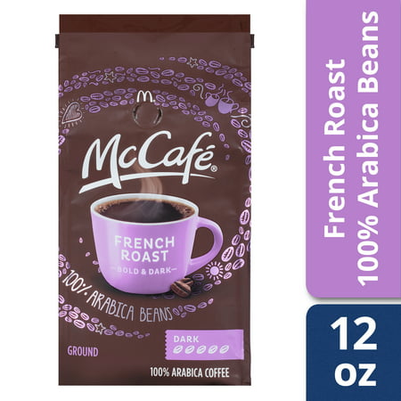 McCafe French Roast Ground Coffee, Caffeinated, 12 oz (Best Pre Ground Coffee For French Press)