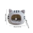 thumbnail image 3 of LSLJS Niche en Forme de Tête de Chat Chaude Semi-Fermée Niche pour Chat Niche pour Chien Fournitures pour Animaux, House Pets, Fournitures pour Animaux, 3 of 6