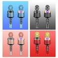 thumbnail image 4 of Microphone Bluetooth V5.0 Micro Karaoké Rechargeable LED Sans Fil pour Téléphone Ordinateur, Rouge Workhe, 4 of 9