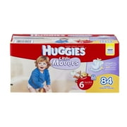 huggies little movers diapers, size 6 giant pack, 84 count