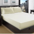 thumbnail image 4 of Violet Linen Luxe Luxury Cotton Sateen, Luxury Ultra Soft 300 Thread Count Sateen Cotton, Extra Soft and Comfortable, Ivory, Full, Luxurious, Fitted sheet, 4 of 4