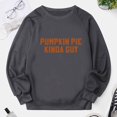 thumbnail image 3 of Gibobby Sudaderas de Navidad para mujer Sudadera de manga larga con cuello redondo y estampado divertido para mujer(Gris,CH), 3 of 4
