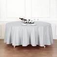 thumbnail image 4 of Balsa Circle Christmas Holidays 120" Silver Round Polyester Tablecloth Linens Decoration, 4 of 6