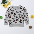 thumbnail image 1 of Family Matching Leopard Tops T shirt Women Kids Sweatshirt Clothes, 1 of 7