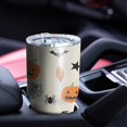 thumbnail image 4 of 30oz Beige Halloween Pumpkins Ghosts and Bats Tumblers Stainless Steel Tumbler with Lid and Straw,Vacuum Insulated Double Wall Travel Tumbler Cups Mug with Cleaning Brush for Coffee,Tea, 4 of 7