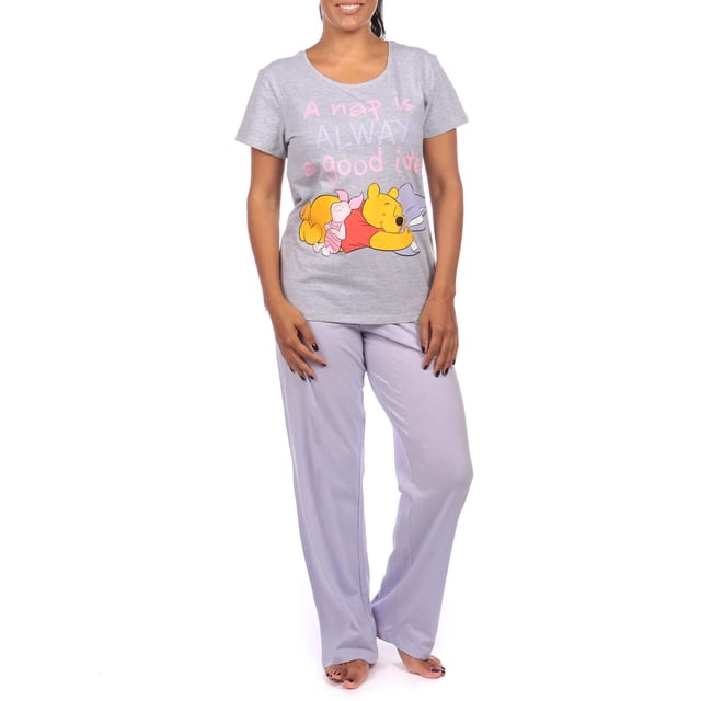 Conjunto de pijama Disney Winnie The Pooh para mujer gris talla L