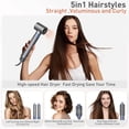 thumbnail image 2 of Blow Dryer Brush Set,Hair Dryer Brush with 110,000 RPM Negative Ionic Hair Dryer,5 in 1 Hot Air Styler, Blow Dryer for Drying Curling Volumizing Straightening Styling, 2 of 6