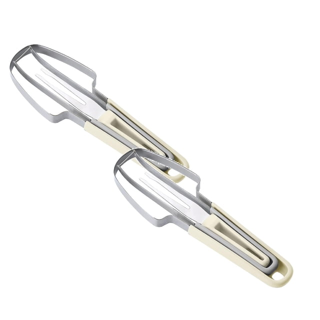 Cortador de sandía de acero inoxidable myvepuop de 2 piezas, pinza para fruta, divisor de fruta multifuncional para el hogar, beige, liquidación