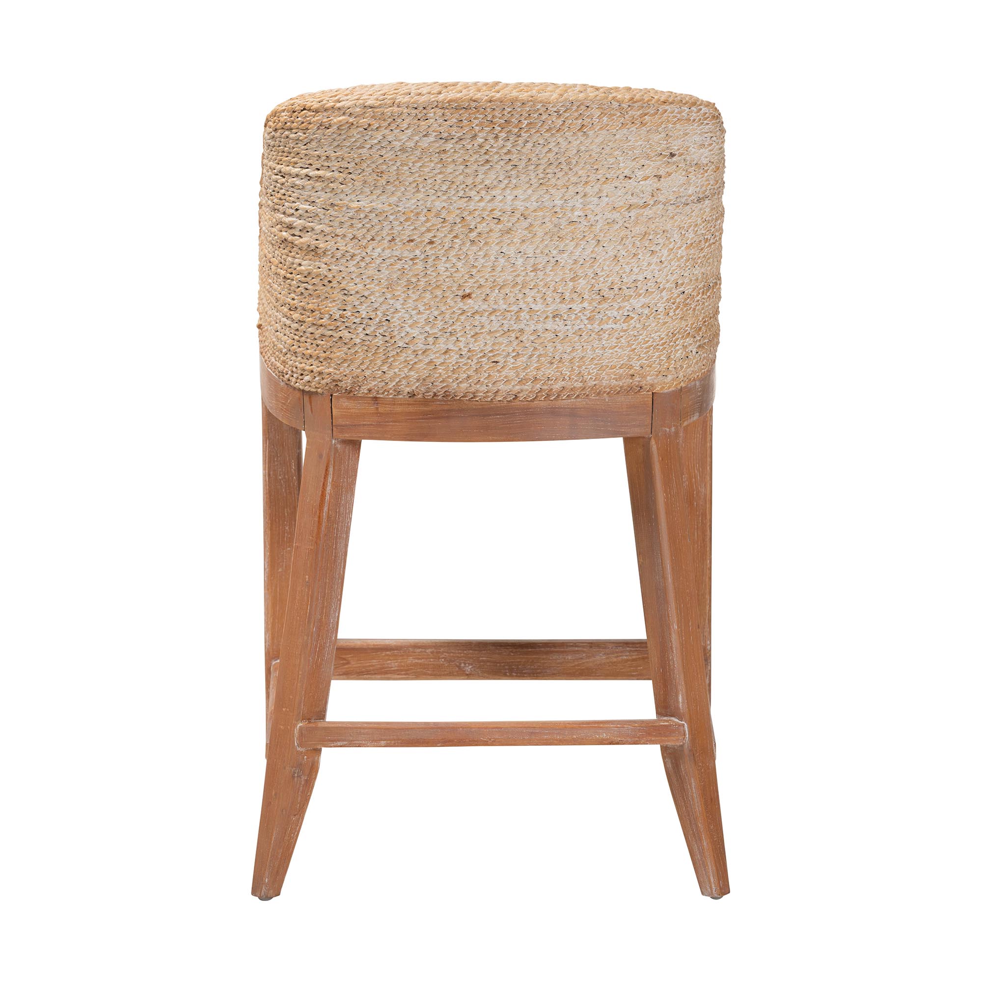 bali & pari Jasper Boho Counter Stool, Counter Height, White Wash