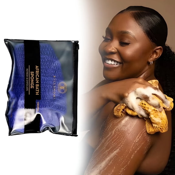 RAGUPEL 2026 New 1 Piece African Net Sponge,Authentic Exfoliating Net Bath Sponge Wash Cloth Loofah,Body Back Scrubber for Shower,Nylon Exfoliating Washcloth Towel for All Skin