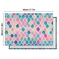 thumbnail image 6 of Multi Color Moroccan Checkered Pattern Summer Placemats Table Placemats Set Of 4-Linen Kitchen Washable Placemats Table Mats 11.8"x17.7" Non-Slip Heat Resistant, 6 of 6
