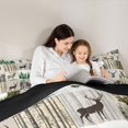 thumbnail image 4 of Castle Fairy Teens Watercolor Deer Twin Comforter Sets 2pcs,Vintaeg Camo Smooky Jungle Bedding Set,Green Brown Beige,Black Reversible,1 Comforter and 1 Pillowcase, 4 of 6