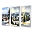 thumbnail image 3 of Designart "Winter s Magic at Mont Tremblant II" Forest Framed Wall Art Set Of 3 - Green Traditional Frame Canvas Set For Living Room Decor, 3 of 6