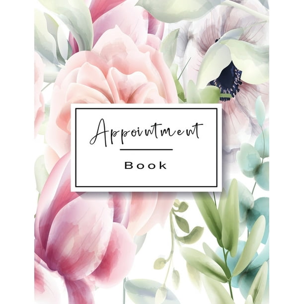 Appointment Book Undated appointment book 15 minute increments Floral Watercolor