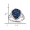 thumbnail image 5 of Blue Druzy Quartz TearDrop Ring in Sterling Silver, 5 of 5