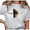White-1, variant on Women's Gray Crescent Moon Simple Sans Serif Copy Moon Celestial Graphic Short Sleeve T-shirt Relaxed Fit