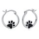 thumbnail image 1 of Pendientes De Aro De Diseño De Huella Negra Lindos 925 Para Las Mujeres Esmalte De Lujo Fiesta De Cumpleaños Declaración Joyería Envío De Gota, 1 of 4