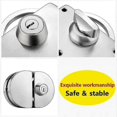 thumbnail image 3 of Stainless Steel Glass Door Lock Double Glass Door Lock Sliding Door Glass Door with 3 Copper Keys for Shop and Officecan be Locked Inside, 3 of 5