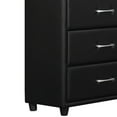 thumbnail image 3 of 6 Drawer Dresser In Wood And PVC, Black- Saltoro Sherpi, 3 of 6