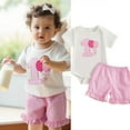 thumbnail image 5 of Utlike Girls Clothing Set Baby Birthday Outfit One Years Old Shirt Balloon Checkered Shorts 1St First Birthday Outfit Sweet Girl Skin Friendly Outfits Size 6 Months-12 Months, 5 of 9