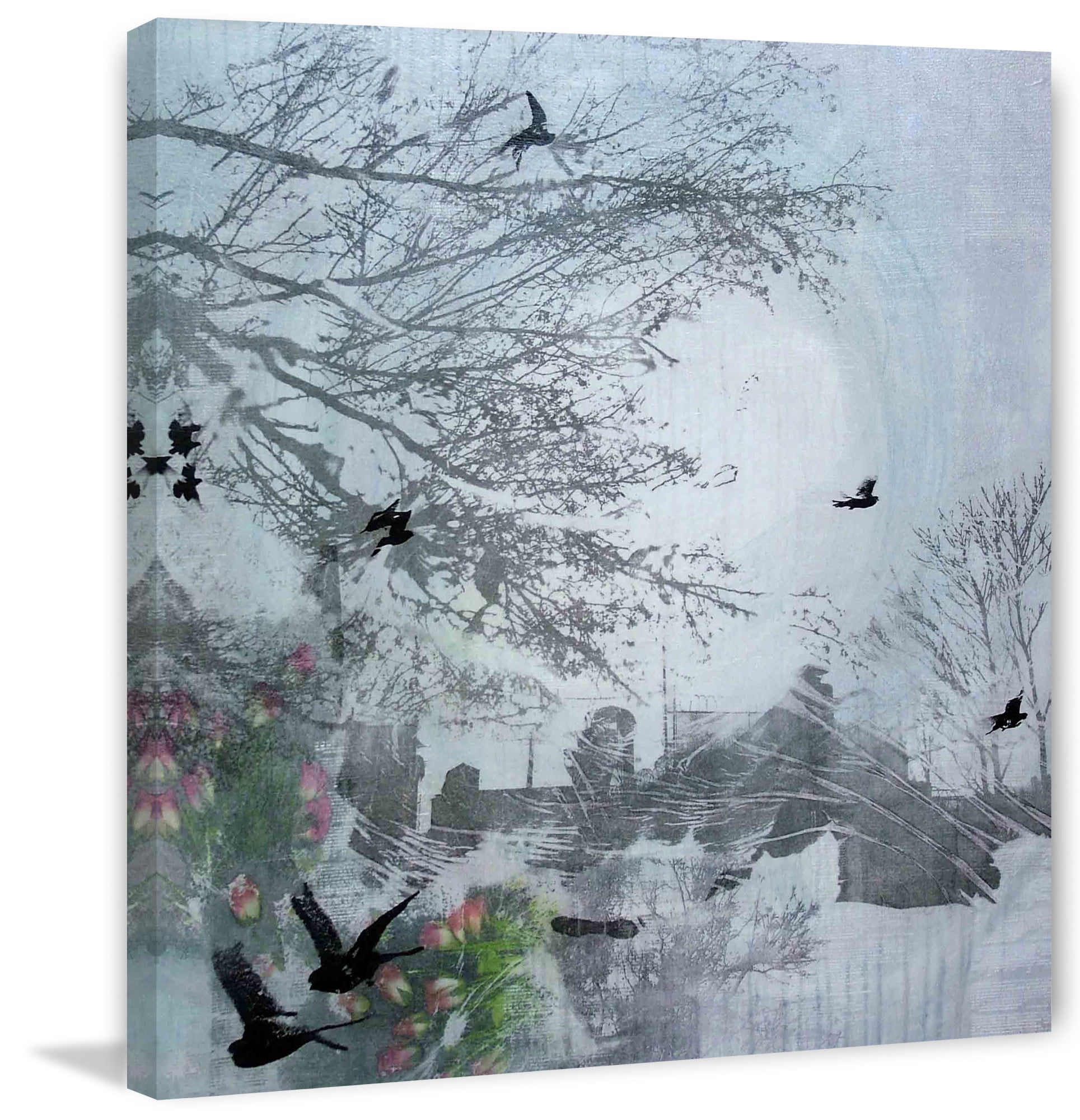 Marmont Hill "Tuesday in Blue" by Tracy Silva Barbosa Painting Print on Canvas