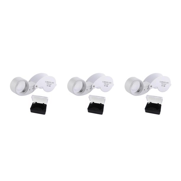 Speravity Lupa de aumento portátil 40X, aleación de aluminio, lámpara LED, iluminación, joyería, lupa de cristal para ojos Type1 NO1 Speravity CBP144357