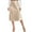 Khaki, variant on Womens High Waist Midi Skirt Solid Satin Dress Zipper Elegant Summer Skirts Skirts for Women Size:S-XL