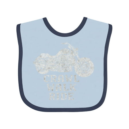 

Inktastic Crawl Walk Ride Motorcycle Gift Baby Boy or Baby Girl Bib