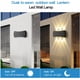 thumbnail image 3 of Aplique de pared LED de 12 W para interior y exterior, resistente al agua IP65, 1200 lm, moderno aplique de aluminio, blanco neutro de 3000 K., 3 of 5