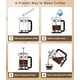thumbnail image 4 of Cafetera de prensa francesa, prensa de café clásica de 34 oz, cafetera de vidrio de borosilicato resistente al calor con filtros de desmontaje de 4 niveles, cafetera portátil de preparación fría para, 4 of 5