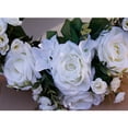 thumbnail image 2 of Flower Wall Decoration Flowers Artificial Wreath White Rose For Front Door Simulation Silk Cloth Heart Shaped Garland, 2 of 7