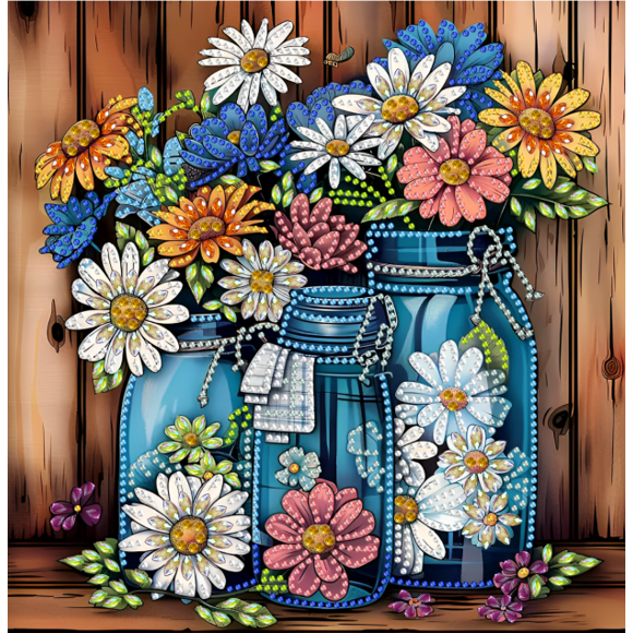 Pintura de diamantes irregular, un kit de pintura de diamantes 5D adecuado para niños y adultos principiantes, tamaño: 30*30 cm