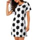thumbnail image 2 of Disketp Soccer Ball para Camisón Corto de Manga Corta para Mujeres, Camisón Cómodo con Escote Redondo, Bonito y Confortable, 2 of 6