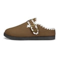thumbnail image 5 of LuckLilac Women Mule Slipper Lace Trim Suede Flat Shoes for Indoor Outdoor, 5 of 5
