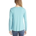 thumbnail image 2 of Karen Kane Womens Asymmetrical Pullover Blouse, Blue, X-Small, 2 of 2