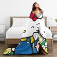 thumbnail image 6 of Hello Kitty Throw Blanket, Cozy Flannel Blankets For Boys Girls, Super Soft Warm Blanket For Couch Sofa Bed, 6 of 9