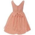 thumbnail image 2 of Little Girls Dress Classy Pearl Rhinestone Chiffon Party Birthday Flower Girl Dress Royal Size 4 (M37BK9), 2 of 4