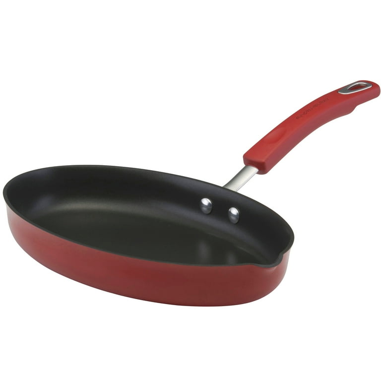 Rachael Ray 11.5 Inch Oval Skillet with One Spout Tulip