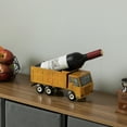 thumbnail image 2 of Decorative Rustic Metal Yellow Single Bottle Truck Wine Holder for Tabletop or Countertop, 2 of 7