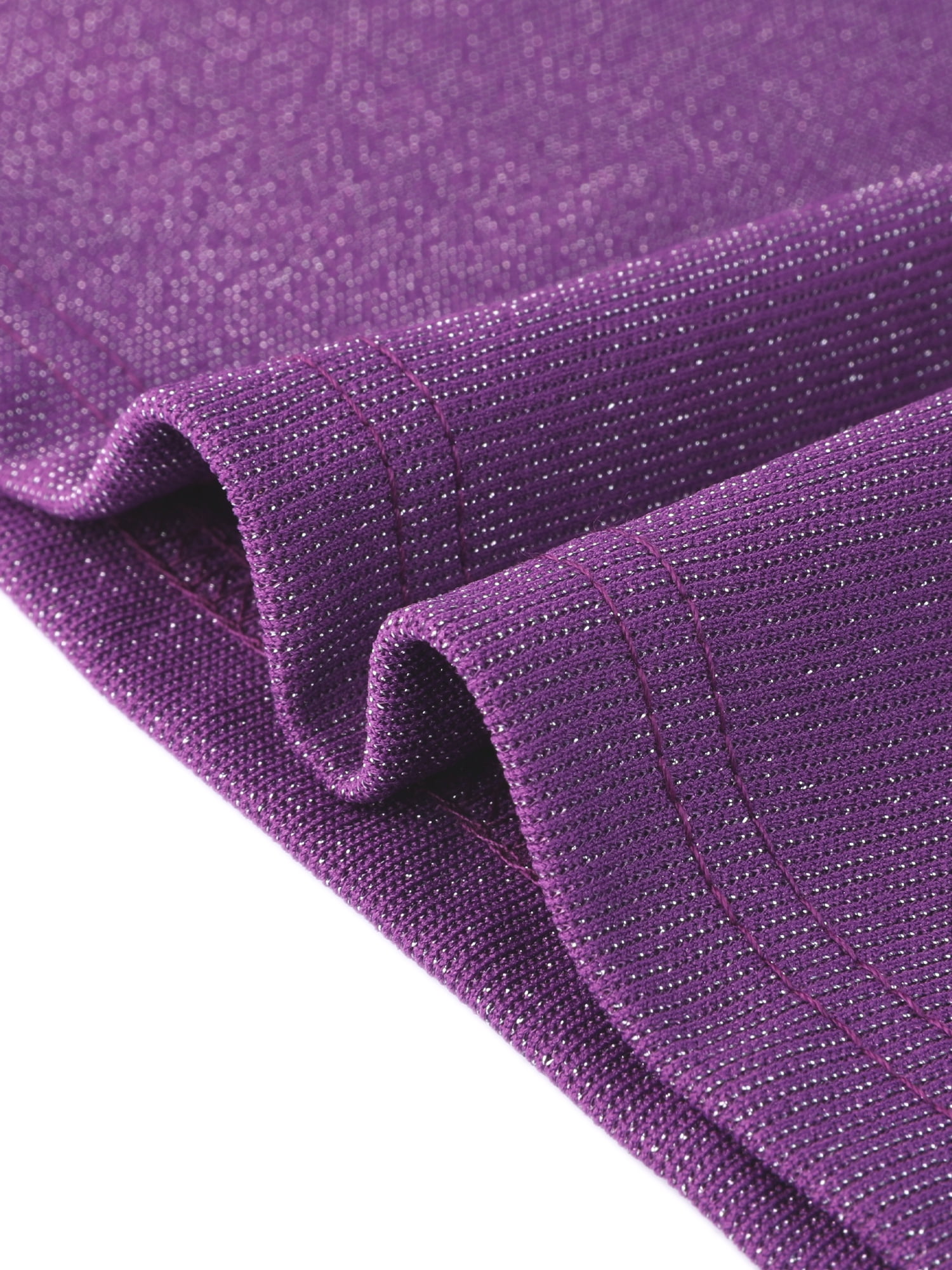 DARING DIVA Square Neck Long Sleeve Mini A-Line Dress S Purple