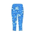 thumbnail image 5 of BangWanChi Leggings for Women Capri Women's High Waisted Summer Floral Print Slim Bottom Capris, 5 of 5
