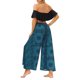 thumbnail image 5 of VISgogo Pantalones de pierna ancha de verano para mujer, pantalones sueltos sueltos de tiro medio con estampado bohemio con divisiones para yoga, playa, vacaciones VISgogo  moda, 5 of 7